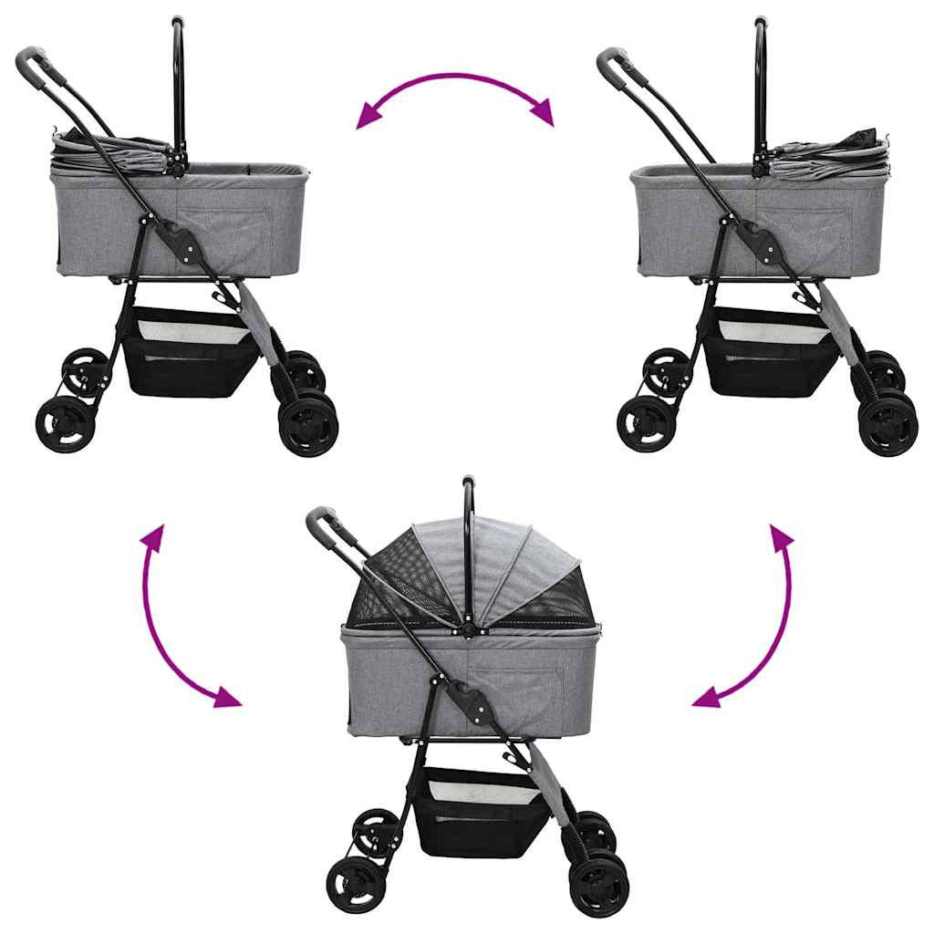 Foldable Luxury Pet Stroller | Safe & Comfortable Travel for Dogs & Cats