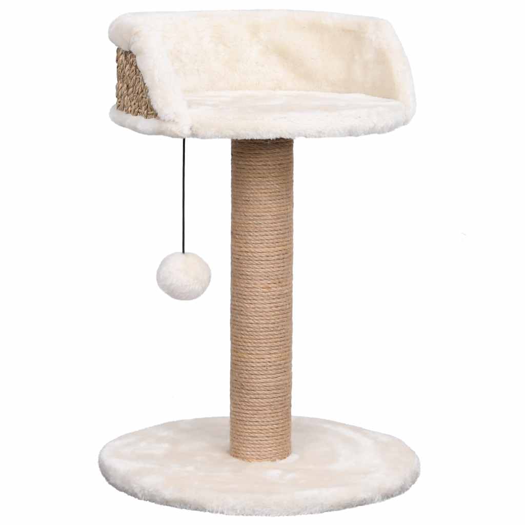 Compact Cat Scratching Tree with Plush Bed & Hanging Toy | 49 cm