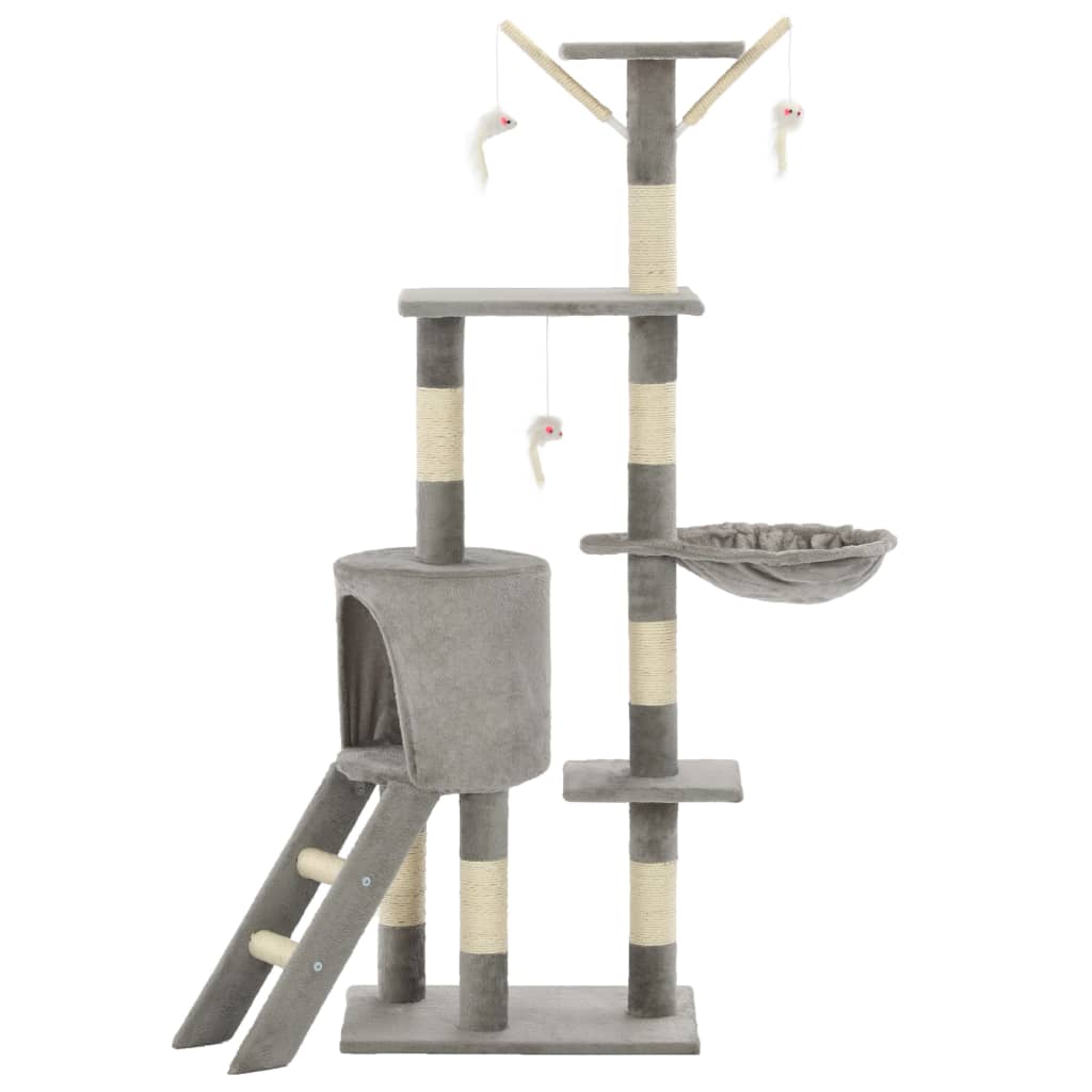 Multi-Level Cat Tree with Sisal Scratching Posts | 138 cm