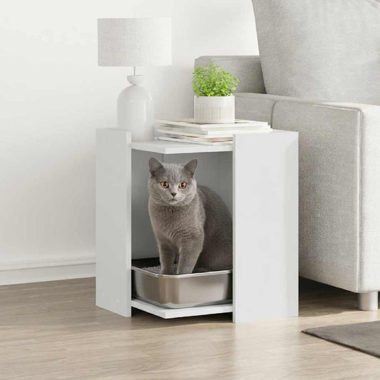 Modern Square Hidden Cat Litter Box Furniture | Wall-Secured Cabinet