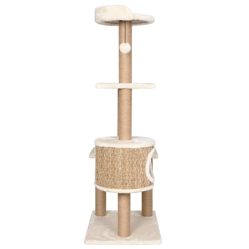 Multi-Level Cat Tree with Scratching Posts & Cozy Cave | 123 cm