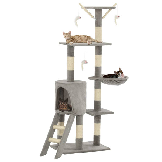 Multi-Level Cat Tree with Sisal Scratching Posts | 138 cm