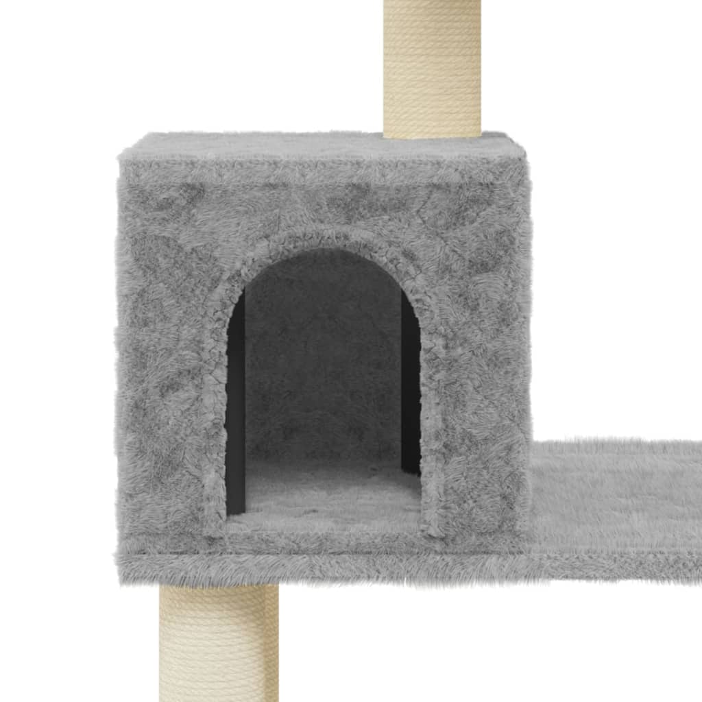 Modern Tall Cat Tree with Sisal Scratching Posts | 147 cm